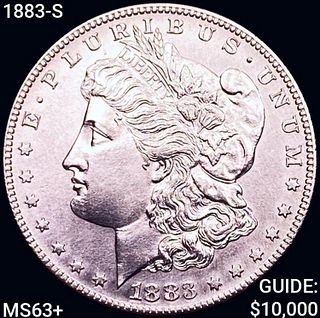 1883-S Morgan Silver Dollar CHOICE BU+
