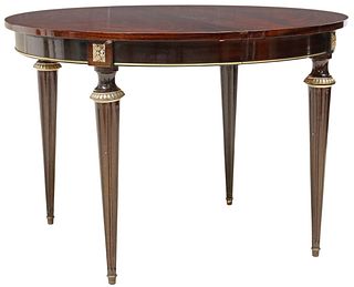FRENCH LOUIS XVI STYLE MAHOGANY EXTENSION DINING TABLE