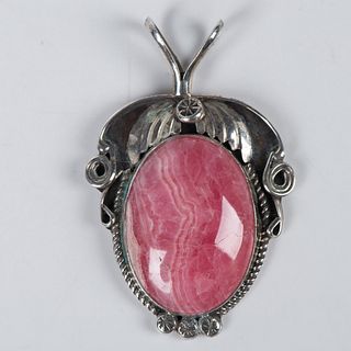 Sterling Silver and Rhodochrosite Pendant