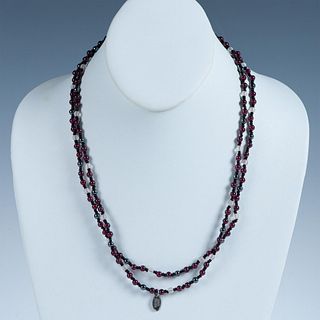 Judie Ingram Hematite and Glass Infinity Bead Necklace