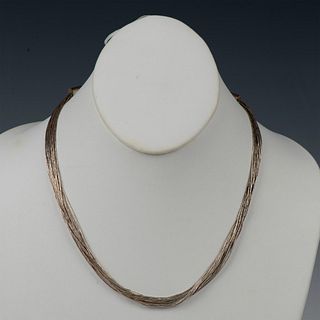 Delicate Fifteen Strand Sterling Silver Necklace