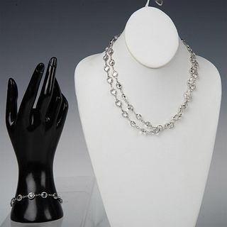 2pc Swarovski Crystal Necklace & Bracelet Set