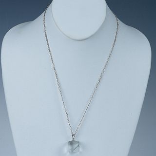 Crystal Pendant on Sterling Silver Chain