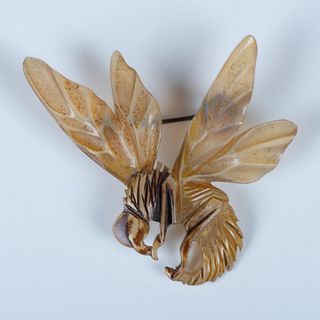 French Bonte Carved Horn Wasp Pin/Brooch