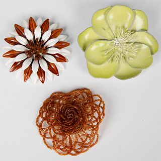 3pc Flower Brooches