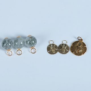 6pc Earring and Necklace Charms