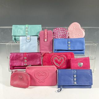 12pc Brighton Leather Wallets, Pouches, Various Colors