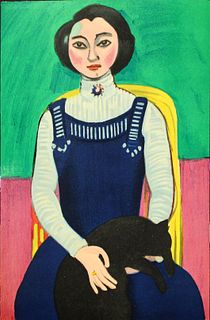Henri Matisse (After) - Marguerite au chat noir