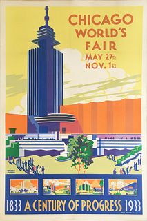 Weimer Pursell (VIntage Poster) - Chicago Worlds Fair (Hall of Science)