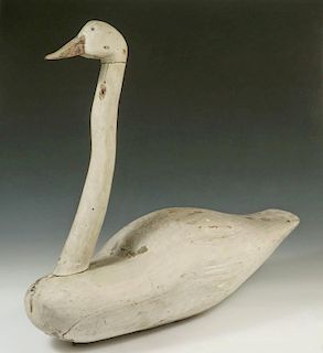 RARE SWAN DECOY, ATTRIBUTED TO JOHN CANNON WATERFIELD