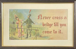 Vintage Poster - Never Cross A Bridge Till You Come to It