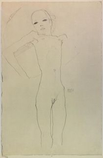 Egon Schiele (After) - Nude Girl