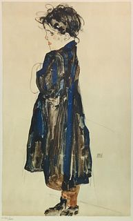Egon Schiele (After) - Peasent Girl