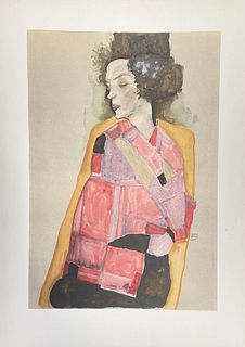 Egon Schiele (After) - Girl Dreaming