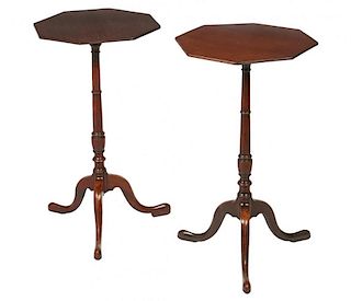 IMPORTANT PAIR OF COLONIAL CANDLESTANDS