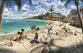Thomas Kinkade - Mickey and Minnie in Florida