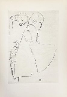 Egon Schiele (After) - Two Little Girls