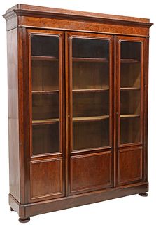 FRENCH LOUIS PHILIPPE PERIOD MAHOGANY LIBRARY BOOKCASE