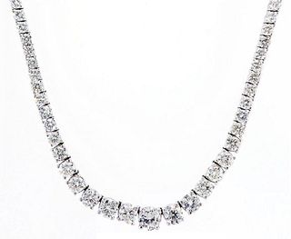 14kt White Gold 13.37ctw Diamond Necklace