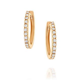 14kt Rose Gold 0.13ctw Diamond Earrings
