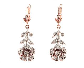 18kt Rose Gold 0.5ctw Diamond Earrings