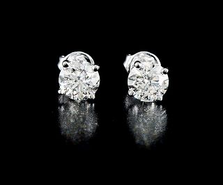 14kt White Gold 1.96ctw Diamond Earrings
