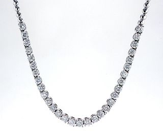 14kt White Gold 4.95ctw Diamond Necklace