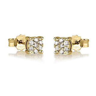 14kt Yellow Gold 0.21ctw Diamond Earrings