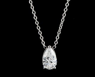 14kt White Gold 1.04ctw Diamond Necklace