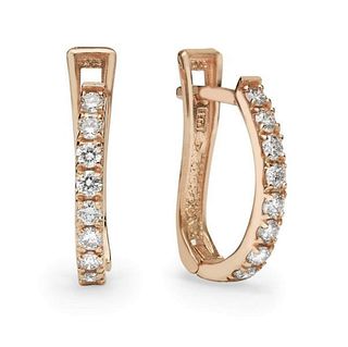 14kt Rose Gold 1.05ctw Diamond Earrings