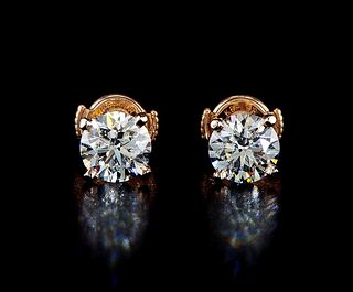 14kt Rose Gold 2.18ctw Diamond Earrings