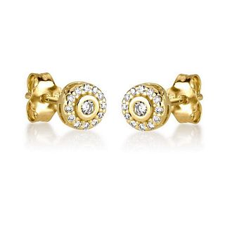 14kt Yellow Gold 0.16ctw Diamond Earrings