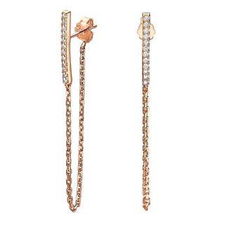 14kt Rose Gold 0.13ctw Diamond Earrings