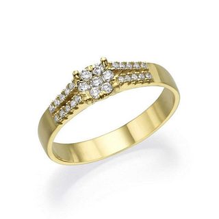 14kt Yellow Gold 0.15ctw Diamond Ring