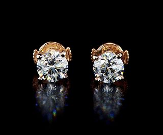 14kt Rose Gold 2.05ctw Diamond Earrings