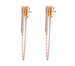 18kt Rose Gold 0.15ctw Diamond Earrings