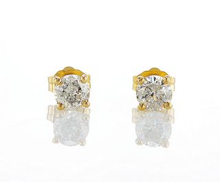 14kt Yellow Gold 1.02ctw Diamond Earrings