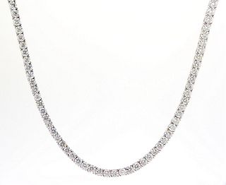 14kt White Gold 27.62ctw Diamond Necklace