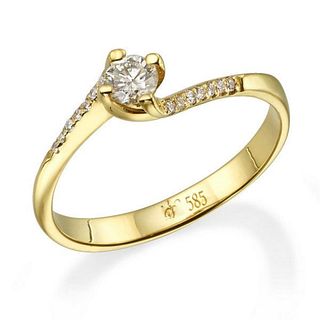 14kt Yellow Gold 0.3ctw Diamond Ring