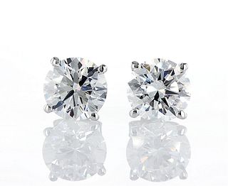 14kt White Gold 6.05ctw Diamond Earrings