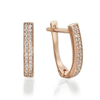 14kt Rose Gold 0.33ctw Diamond Earrings
