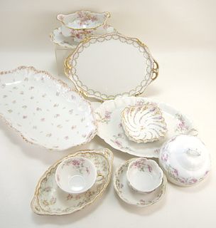 LIMOGES FRANCE HAND PAINTED SERVING DISHES