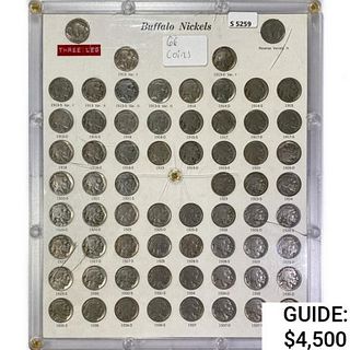 1913-1938 Buffalo Nickel Collect. (66 Coins)   
