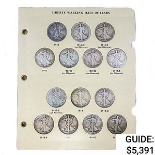 1916-1947 Walking Liberty Half Dollar Set [65 Coin
