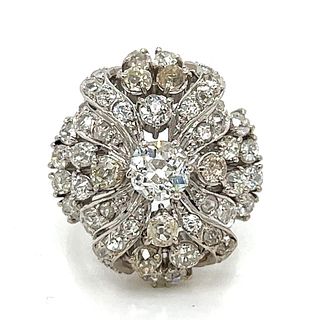 1950â€™s Platinum 2.70 Ct. Diamond Ring