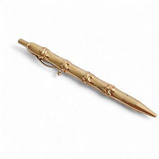 Vintage Tiffany & Co. 14K Yellow Gold Bamboo Collection Ballpoint Pen