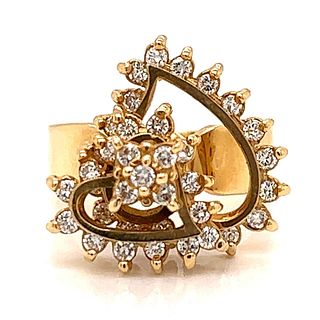 14K Yellow Gold 1.20 Ct. Diamond Spinning Ring