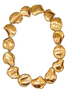 Tiffany Co. 1979 By Angela Cummings Petals Necklace in 18Kt Yellow Gold
