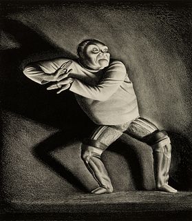 Rockwell Kent (Am. 1882-1971), "Mal (Danseuse)", Lithograph, matted