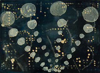 Katherine Bradford (Am. b. 1942), "Lights" 1994, Oil on canvas, framed